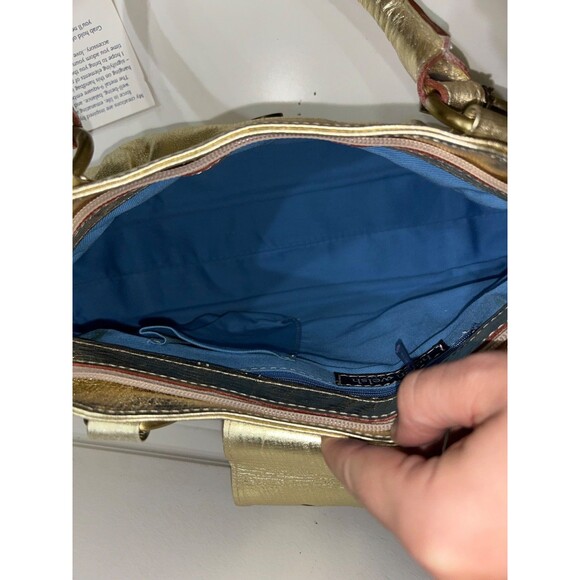 Helen Welsh Vintage NWT Gold Leather Shoulder Bag - Picture 8 of 15
